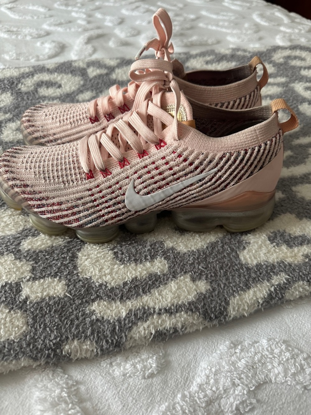 Nike Women’s Pink Flyknit VaporMax Running Shoes